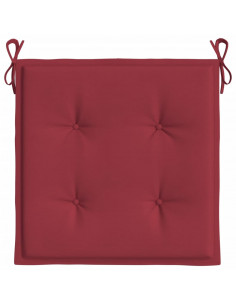 Cuscini per Sedia 6 pz Rosso Vino 40x40x4 cm in Tessuto Oxford