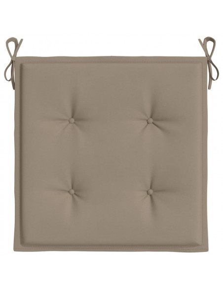 Cuscini per Sedia 6 pz Tortora 40x40x3 cm in Tessuto Oxford