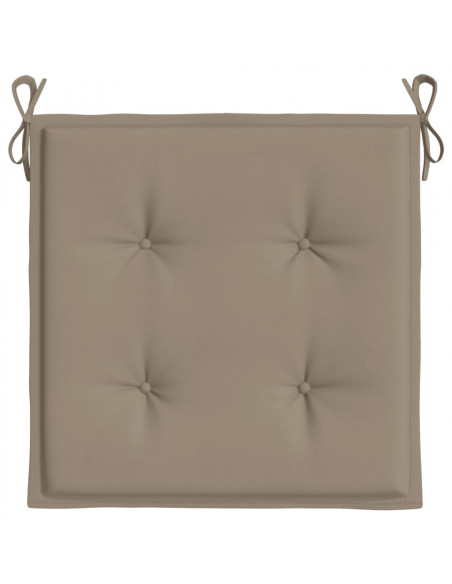 Cuscini per Sedia 6 pz Tortora 50x50x3 cm in Tessuto Oxford