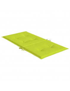 Cuscini per Sedia 6 pz Verde Intenso 100x50x3 cm Tessuto Oxford 2