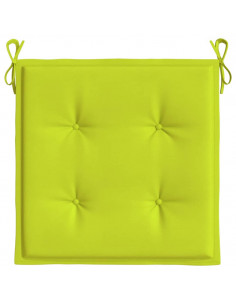 Cuscini per Sedia 6 pz Verde Intenso 40x40x3 cm Tessuto Oxford 2