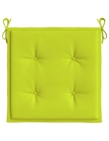 Cuscini per Sedia 6 pz Verde Intenso 40x40x3 cm Tessuto Oxford