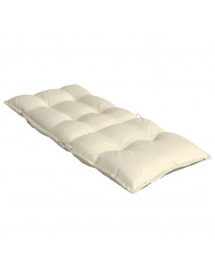 Cuscini per Sedia con Schienale Alto 2 pz Crema Tessuto Oxford