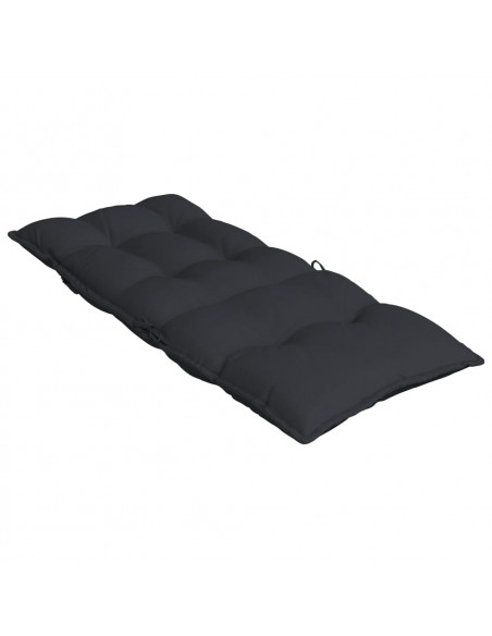 Cuscini per Sedia con Schienale Alto 2pz Nero in Tessuto Oxford
