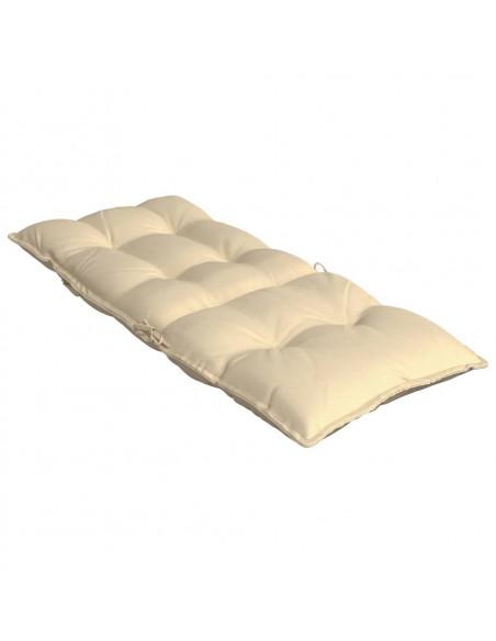 Cuscini per Sedia con Schienale Alto 4 pz Beige Tessuto Oxford