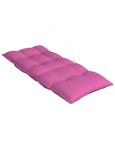 Cuscini per Sedia con Schienale Alto 4pz Rosa in Tessuto Oxford