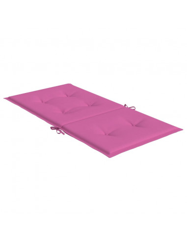 Cuscini per Sedia con Schienale Basso 2 pz Rosa in Tessuto