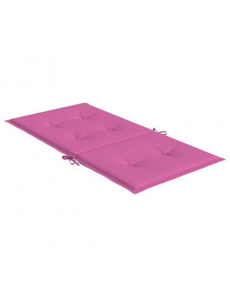Cuscini per Sedia con Schienale Basso 2 pz Rosa in Tessuto