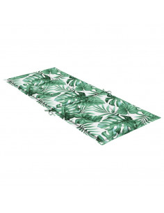 Cuscini per Sedia Schienale Alto 2 pz Motivo Foglie in Tessuto 2