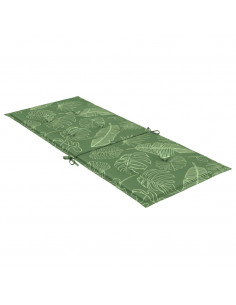 Cuscini per Sedia Schienale Alto 4 pz Motivo Foglie in Tessuto 2