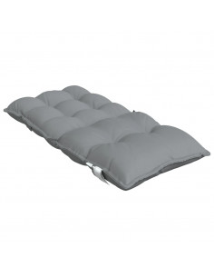 Cuscini per Sedia Schienale Basso 2 pz Grigi in Tessuto Oxford