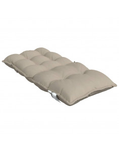 Cuscini per Sedia Schienale Basso 2pz Tortora in Tessuto Oxford 2