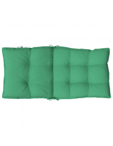Cuscini per Sedia Schienale Basso 6 pz Verdi in Tessuto Oxford