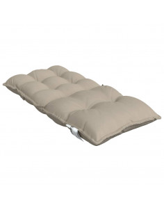 Cuscini per Sedia Schienale Basso 6pz Tortora in Tessuto Oxford 2