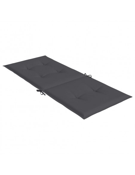 Cuscini per Sedie 4 pz Antracite 120x50x3 cm in Tessuto
