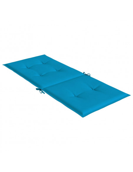 Cuscini per Sedie 4 pz Blu 120x50x3 cm in Tessuto