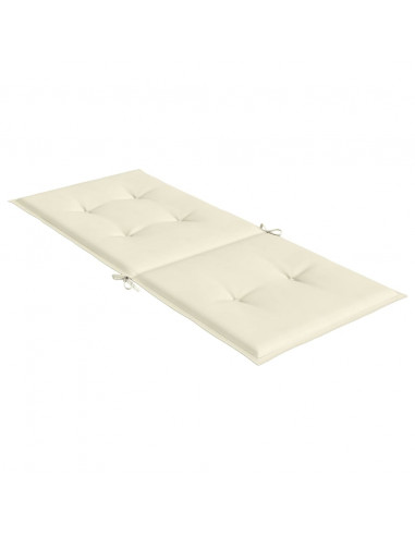 Cuscini per Sedie 4 pz Crema 120x50x3 cm in Tessuto