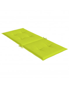 Cuscini per Sedie 4 pz Verde Brillante 120x50x3 cm in Tessuto