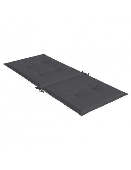 Cuscini per Sedie 6 pz Antracite 120x50x3 cm in Tessuto