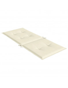Cuscini per Sedie 6 pz Crema 120x50x3 cm in Tessuto 2