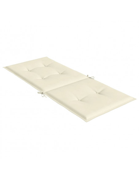 Cuscini per Sedie 6 pz Crema 120x50x3 cm in Tessuto