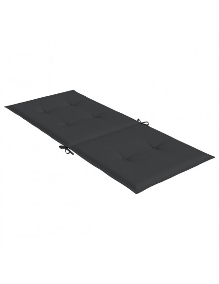 Cuscini per Sedie 6 pz Neri 120x50x3 cm in Tessuto