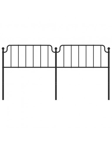 Testiera in Metallo Nero 200 cm