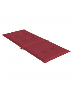 Cuscini per Sedie 6 pz Rosso Vino 120x50x3 cm in Tessuto