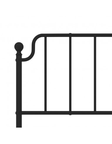 Testiera in Metallo Nero 200 cm