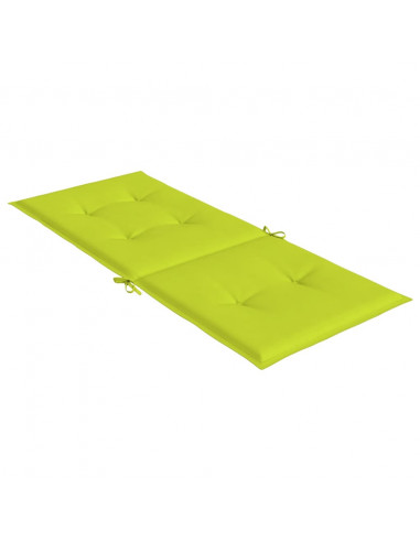Cuscini per Sedie 6 pz Verde Brillante 120x50x3 cm in Tessuto