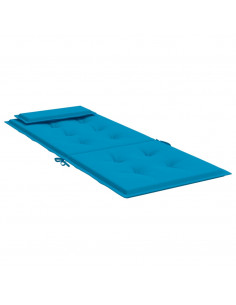 Cuscini Sedia con Schienale Alto 4 pz Blu Chiaro Tessuto Oxford