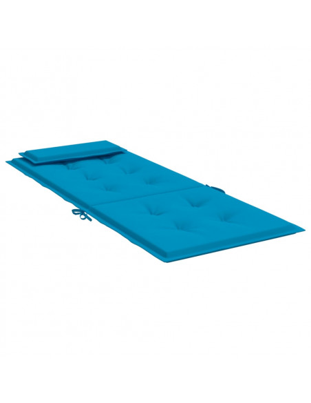Cuscini Sedia con Schienale Alto 4 pz Blu Chiaro Tessuto Oxford