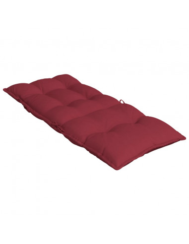 Cuscini Sedia con Schienale Alto 4 pz Rosso Vino Tessuto Oxford