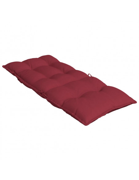 Cuscini Sedia con Schienale Alto 4 pz Rosso Vino Tessuto Oxford