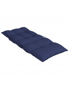 Cuscini Sedia con Schienale Alto 6 pz Blu Marino Tessuto Oxford