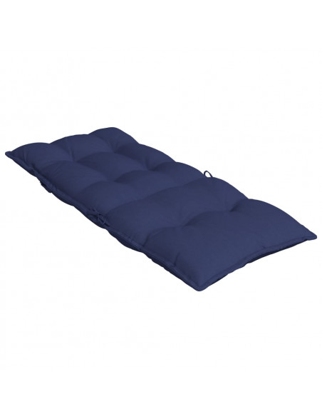 Cuscini Sedia con Schienale Alto 6 pz Blu Marino Tessuto Oxford