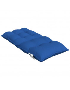 Cuscini Sedia con Schienale Basso 4 pz Blu Reale Tessuto Oxford