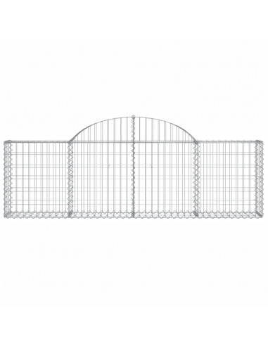 Cesti Gabbioni ad Arco 9 pz 200x30x60/80 cm Ferro Zincato