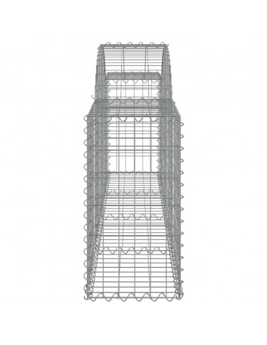 Cesti Gabbioni ad Arco 9 pz 200x30x60/80 cm Ferro Zincato