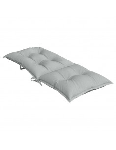 Cuscini Sedia Schiena Alta 2 Grigio Mélange 120x50x7 Tessuto 2