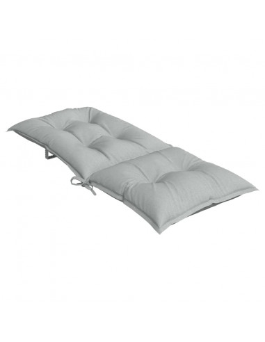 Cuscini Sedia Schiena Alta 2 Grigio Mélange 120x50x7 Tessuto