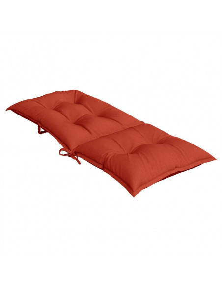 Cuscini Sedia Schiena Alta 2 Rosso Mélange 120x50x7 Tessuto