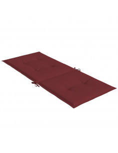 Cuscini Sedia Schiena Alta 2 Rosso Vino Mélange 120x50x4 cm 2