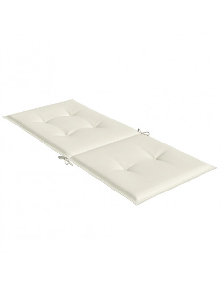Cuscini Sedia Schiena Alta 4 Crema Mélange 120x50x4 Tessuto