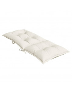 Cuscini Sedia Schiena Alta 4 Crema Mélange 120x50x7 Tessuto 2