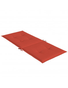 Cuscini Sedia Schiena Alta 4 Rosso Mélange 120x50x4 Tessuto 2
