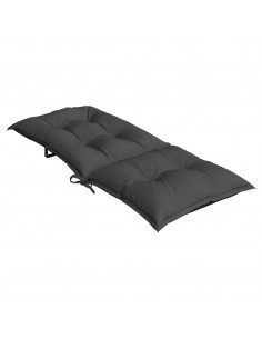 Cuscini Sedia Schiena Alta 6 Antracite Mélange 120x50x7 Tessuto 2