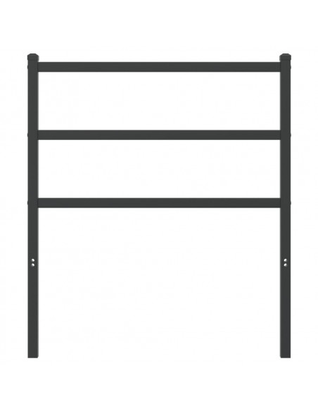 Testiera in Metallo Nero 80 cm