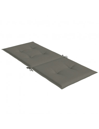 Cuscini Sedia Schiena Alta 6 Grigio Mélange 120x50x4 Tessuto