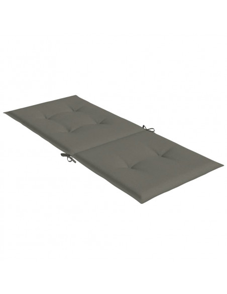 Cuscini Sedia Schiena Alta 6 Grigio Mélange 120x50x4 Tessuto